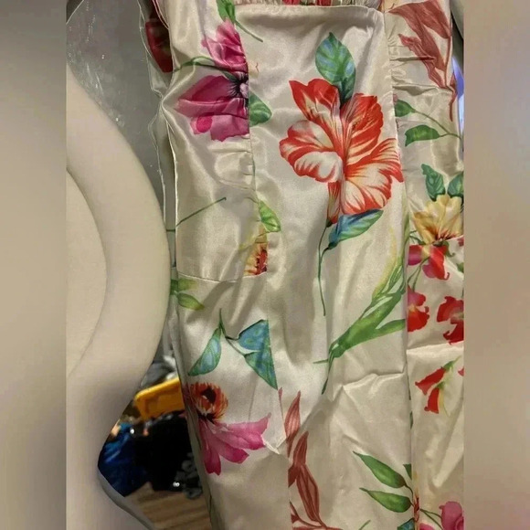 David Meister floral ruched tank dress - Picture 4 of 5